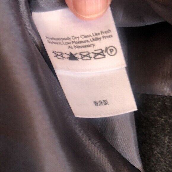 Eddie Bauer Womens Size M Blazer Jacket Gray Wool Angora Minimalist Academia - Picture 5 of 7